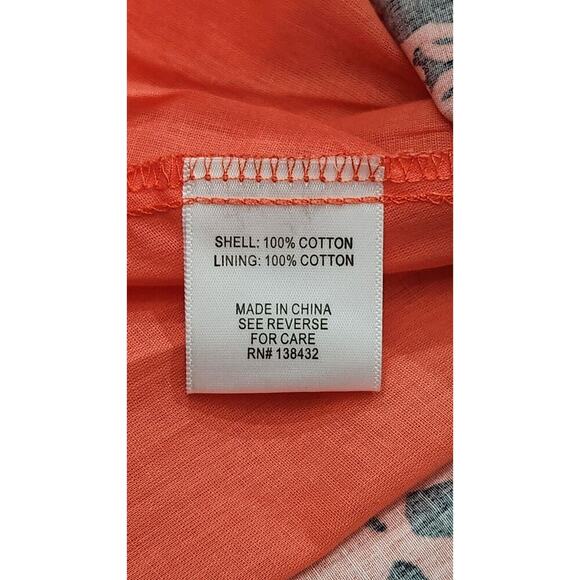 NWT ModCloth Orange Floral Halter Dress, V-Neck, Pockets Fit & Flare Cotton Sz 2 - Picture 6 of 10